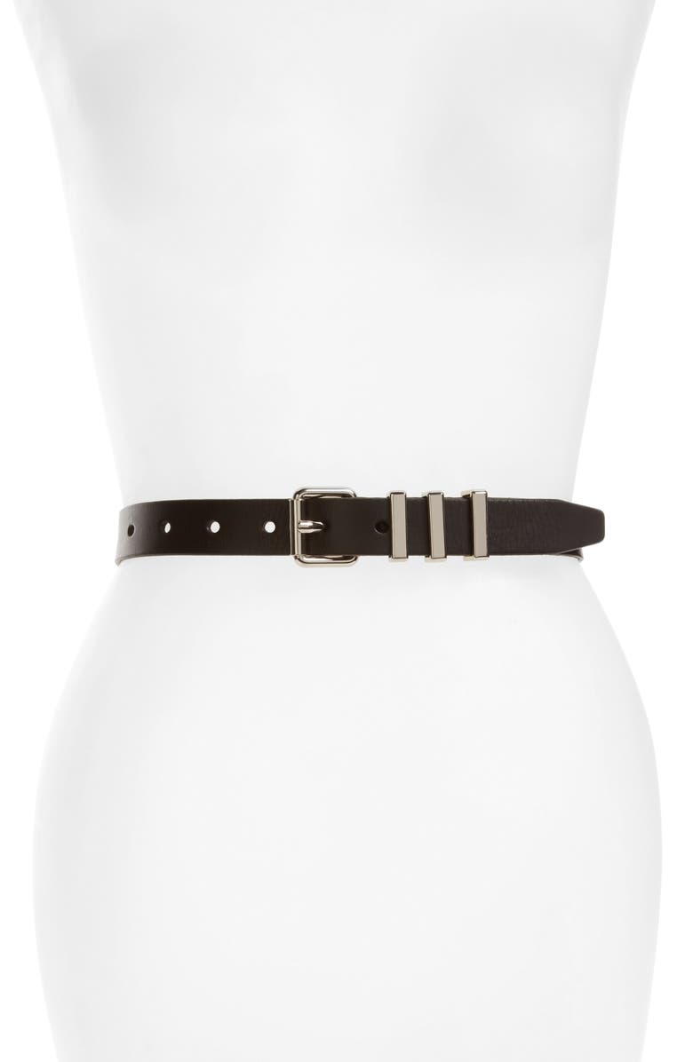 Rebecca Minkoff Suzy Leather Belt, Main, color, 