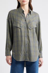 BOSS Orange Bostaffa Metallic Plaid Woven Shirt