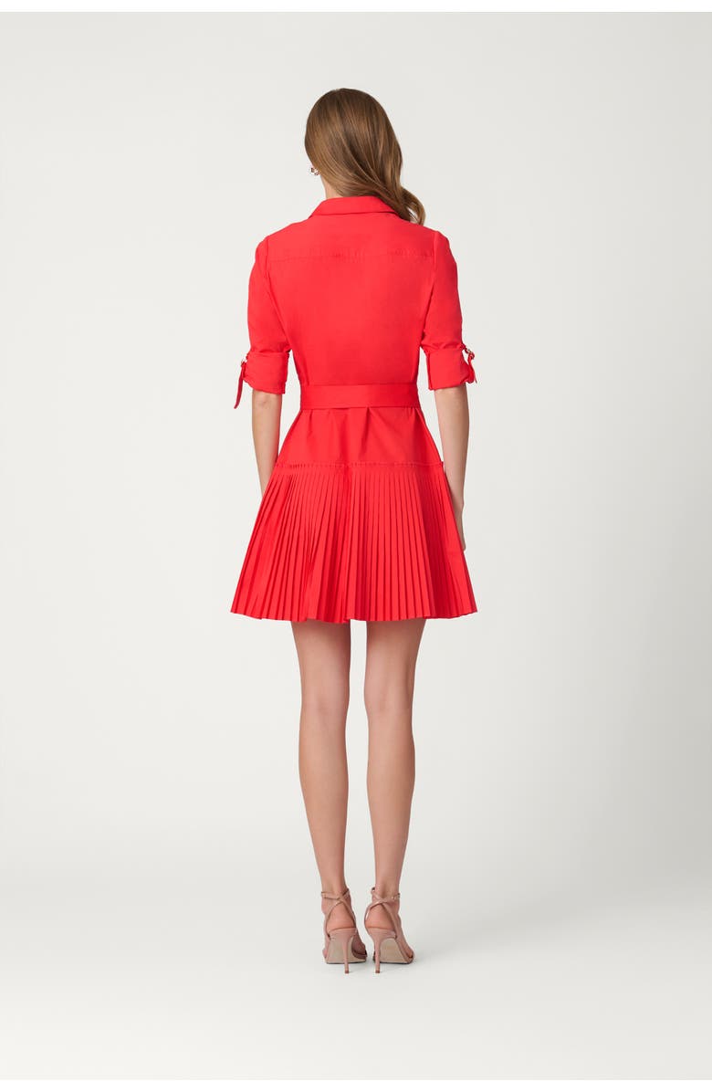 Shoshanna Cotton Poplin McLean Dress, Alternate, color, Tomato