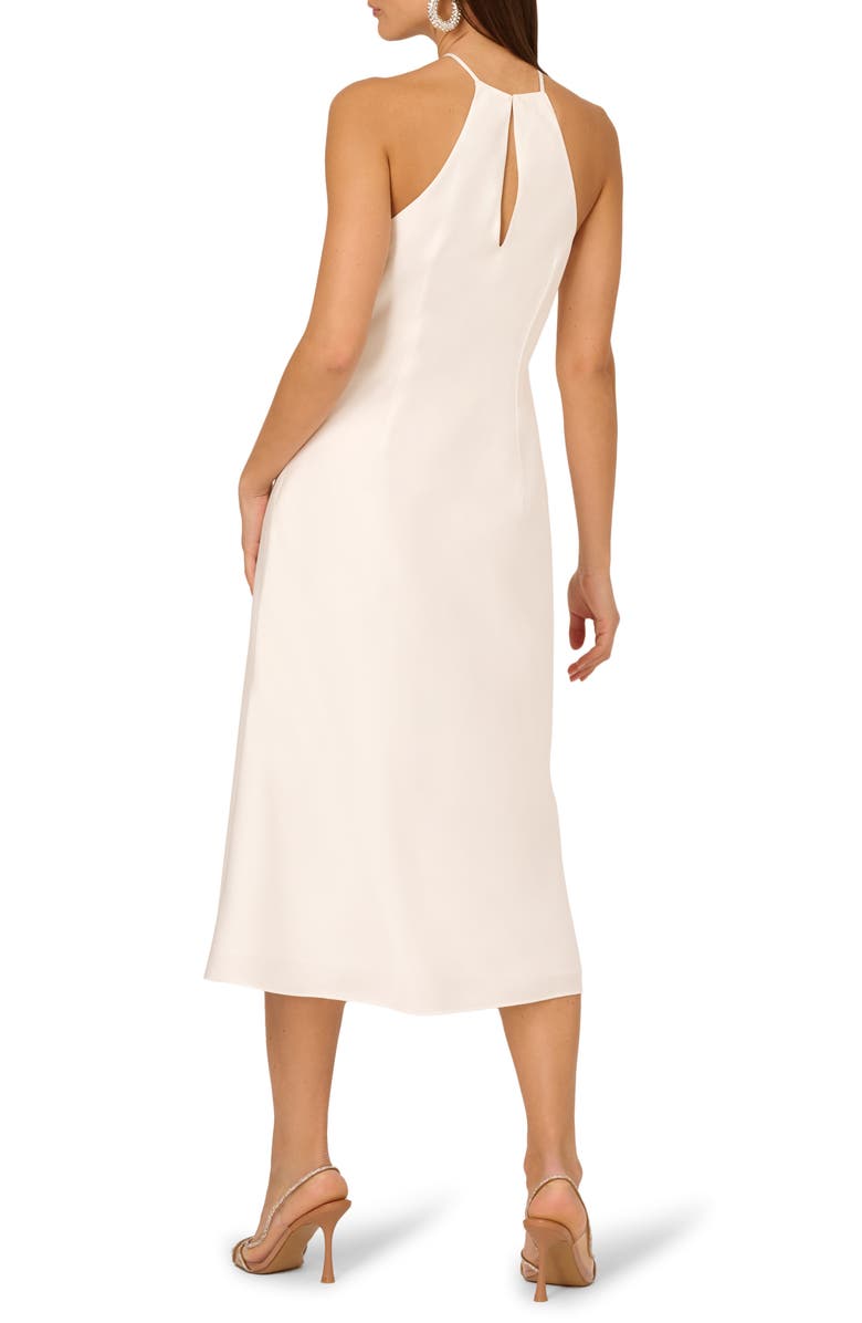 Adrianna Papell Stretch Satin Slipdress, Alternate, color, Ivory