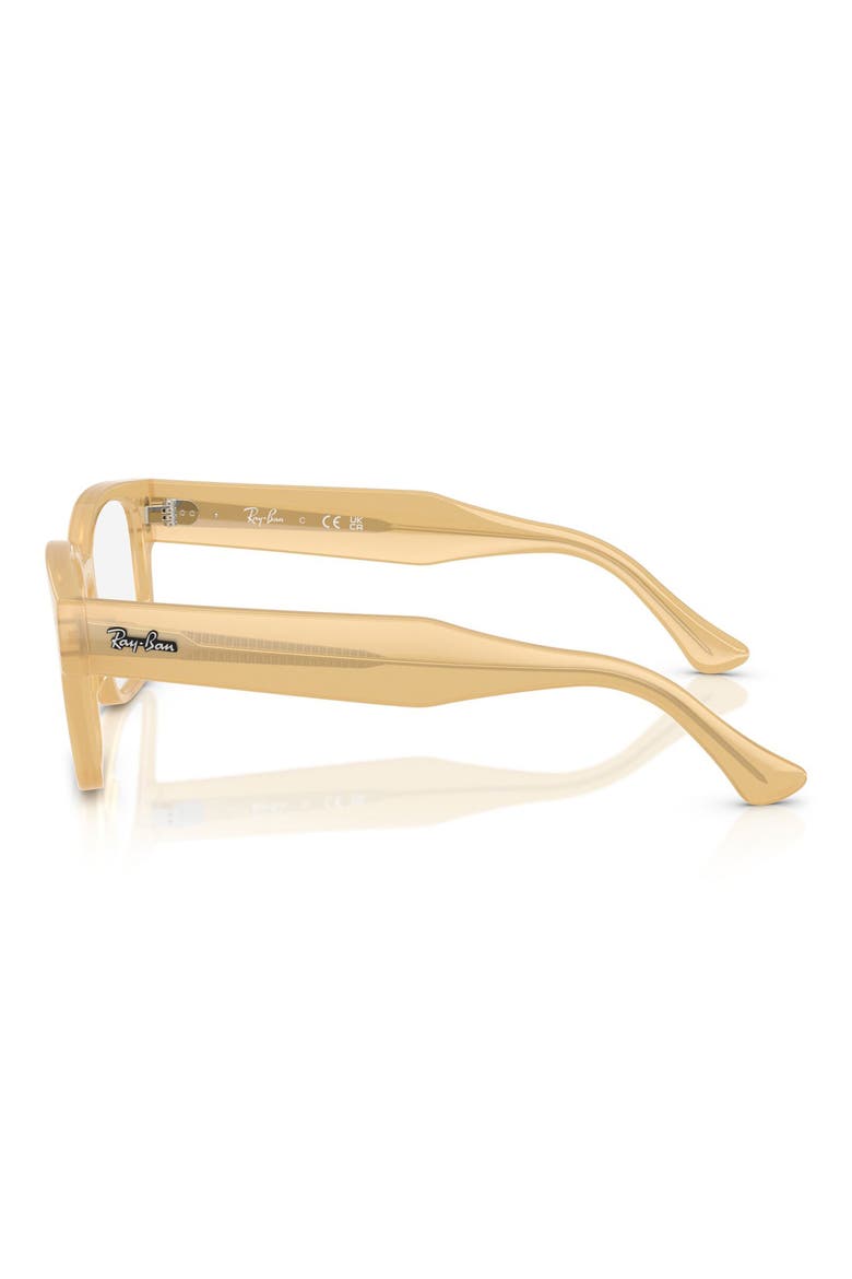 53mm Square Optical Glasses, Alternate, color, BEIGE