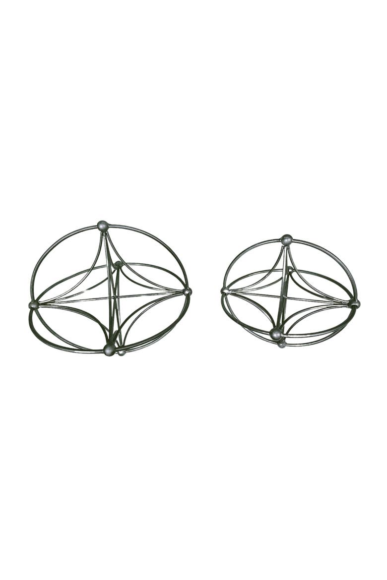 Orb Table Decor Set of 2, Main, color, Silver
