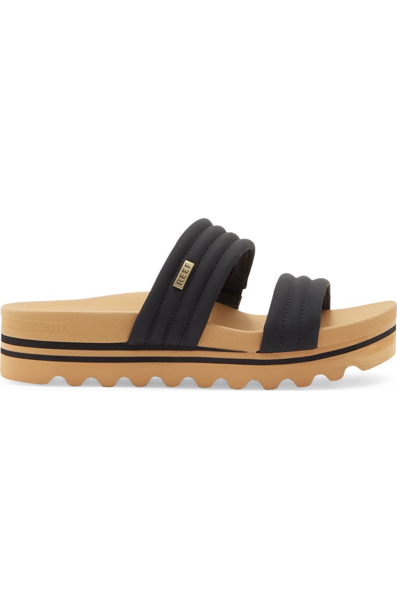 Reef Kaia 2 Bar Slide Sandal, Alternate, color, Black