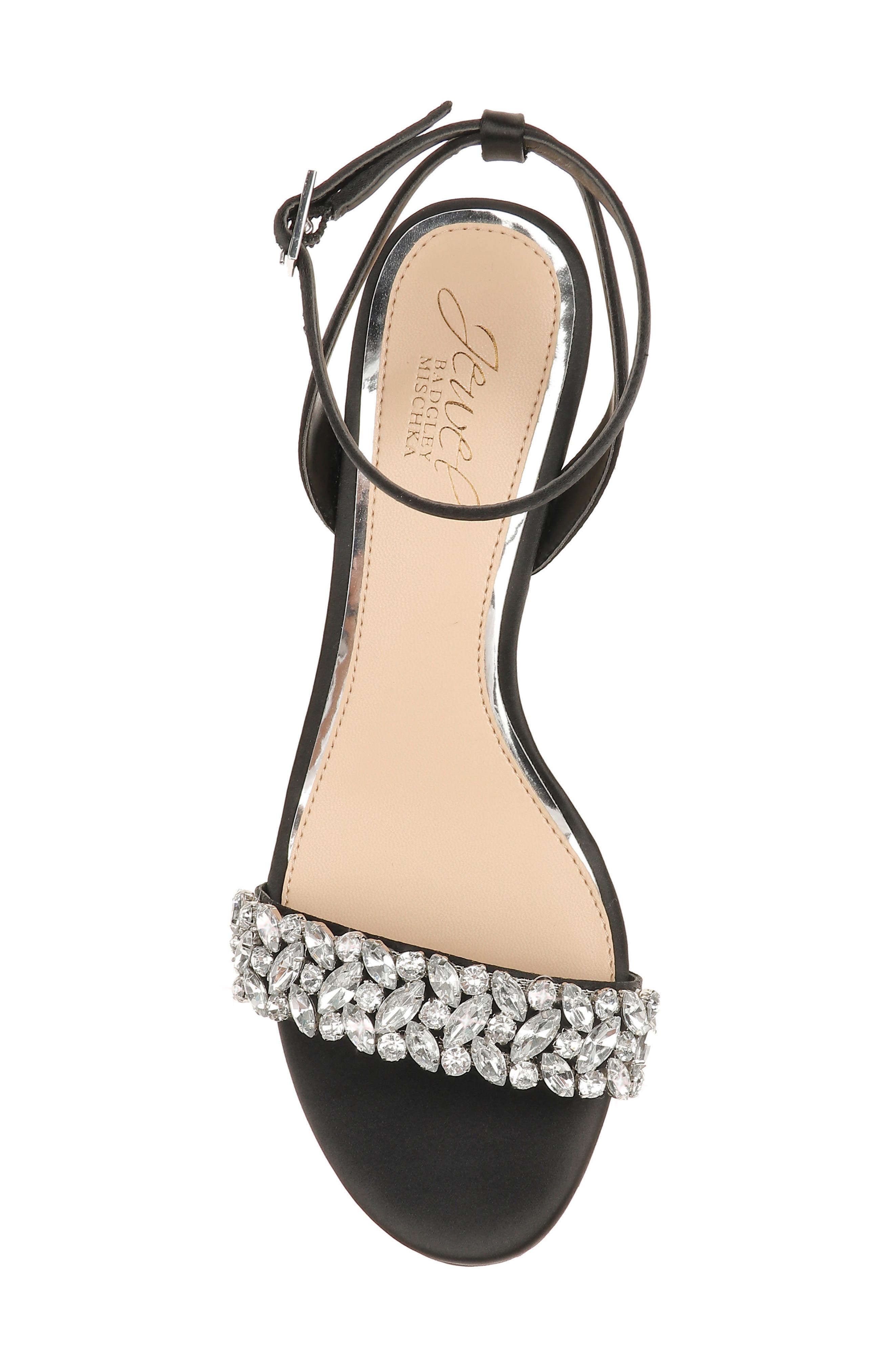 Jewel Badgley Mischka Bellevue Ankle Strap Wedge Sandal, Alternate, color, 