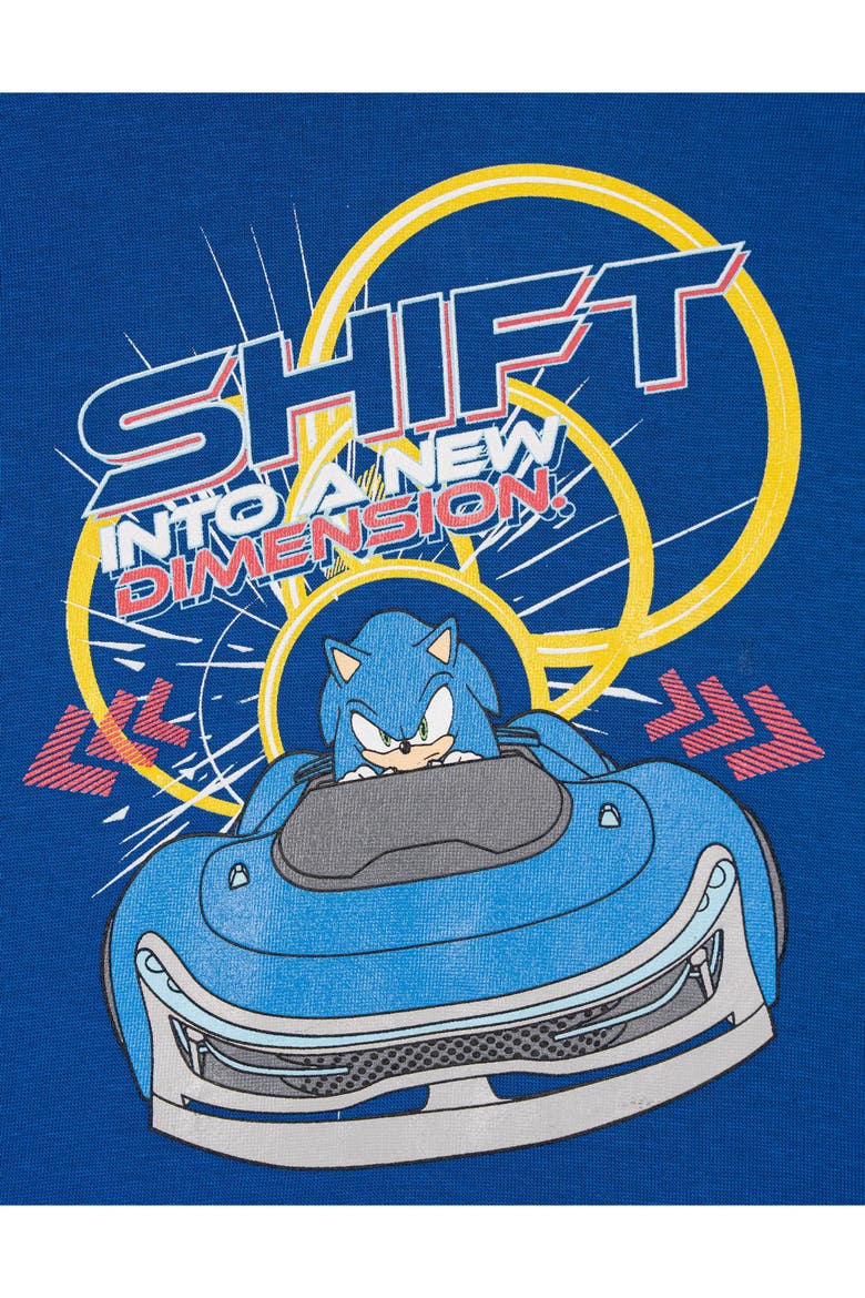 Sonic the Hedgehog Racing Fleece Sweatshirt and Pants Set, Alternate, color, Sonic Navy Blue