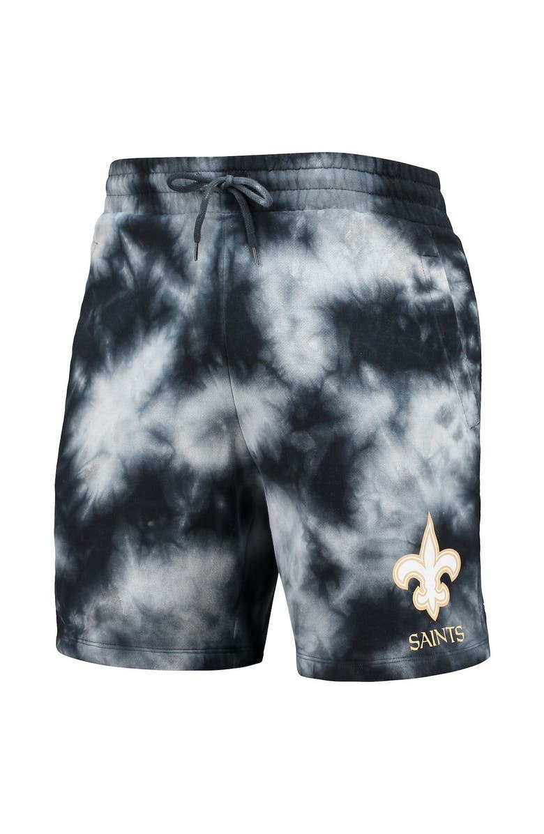 New Era Men's New Era Black New Orleans Saints Tie-Dye Shorts, Alternate, color, Black