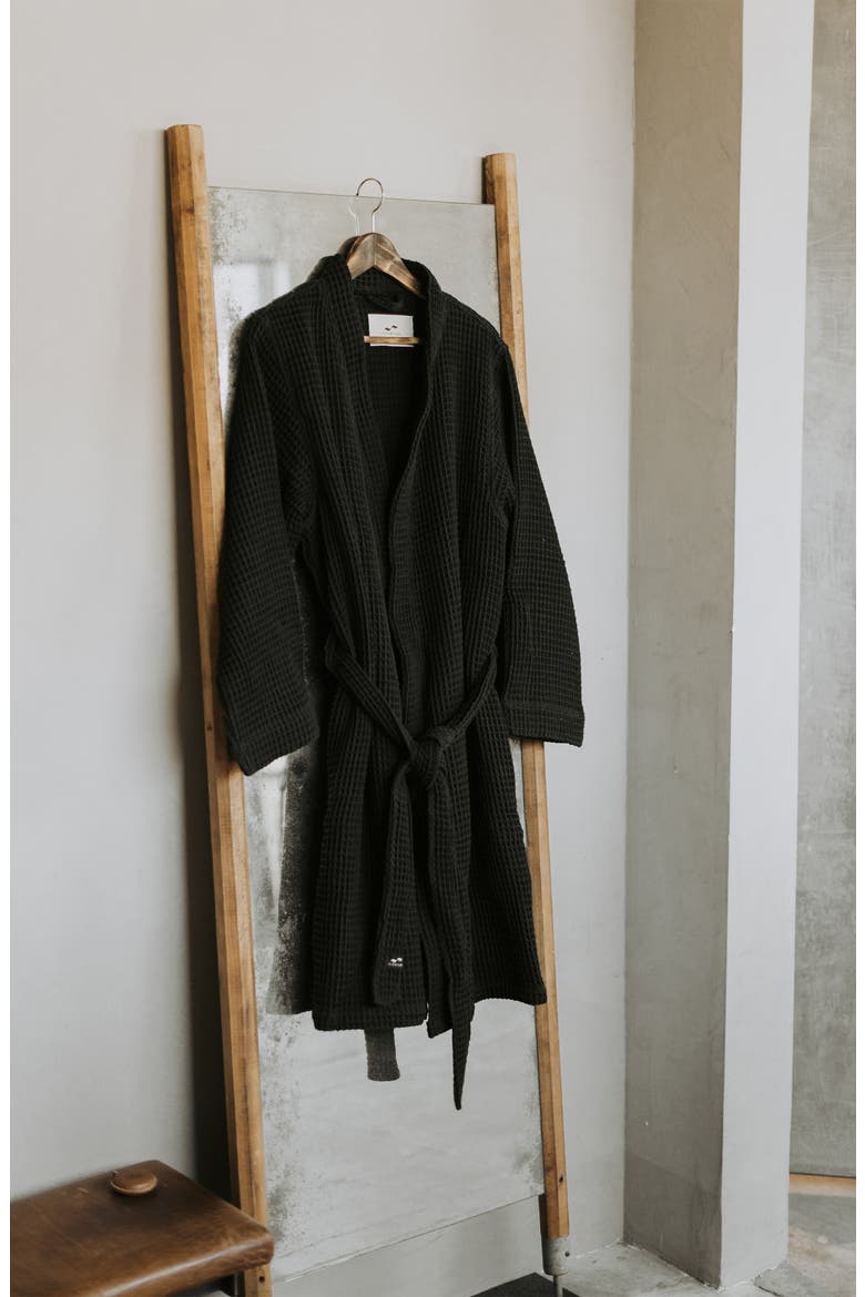 Guild Waffle Robe, Alternate, color, BLACK