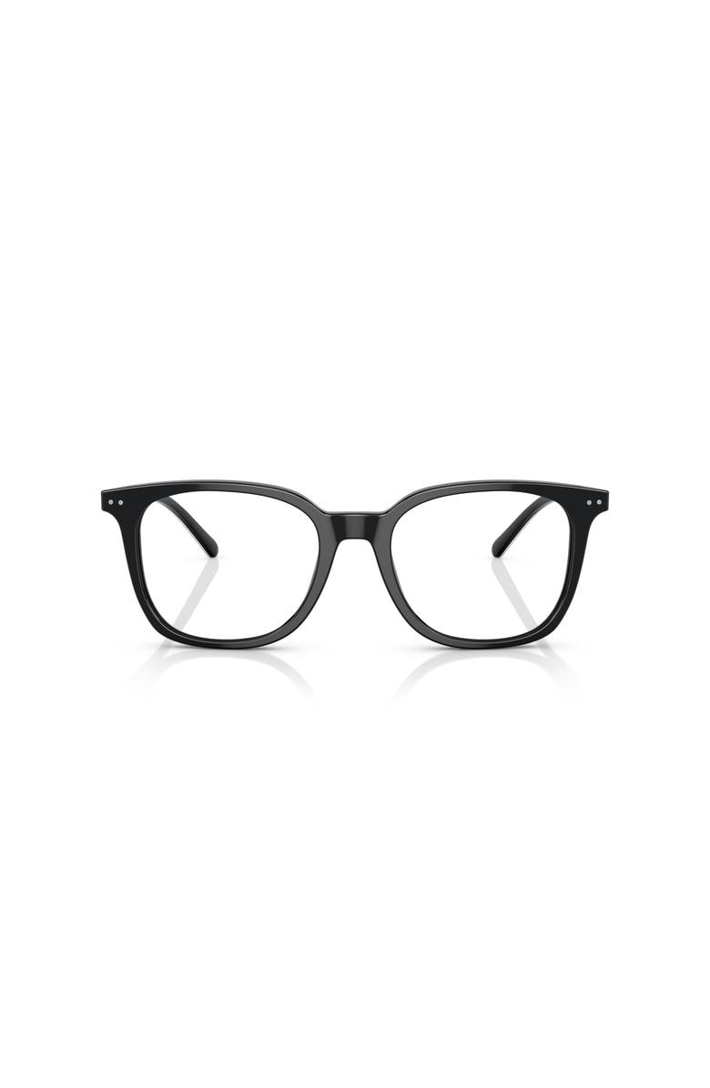 Polo Ralph Lauren 53mm Rectangle optical glasses, Alternate, color, Black