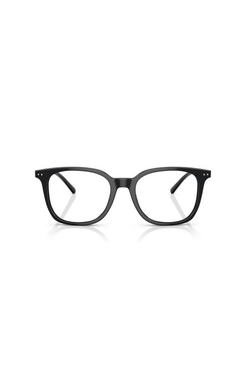 Polo Ralph Lauren 53mm Rectangle Optical Glasses In Black