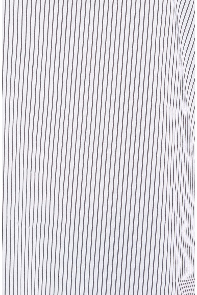 Gibson Bell Sleeve Poplin Top, Alternate, color, WHITE/ CHARCOAL