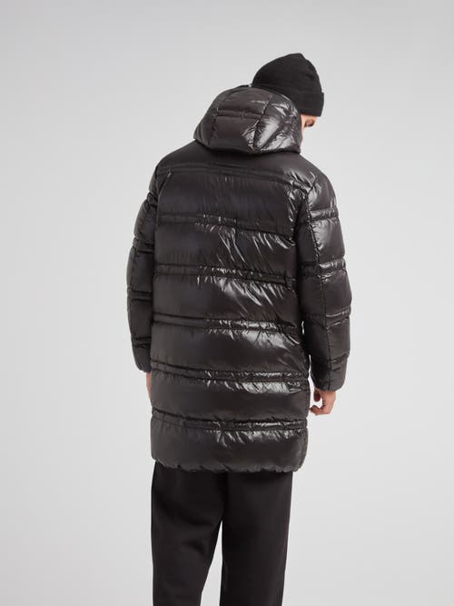 Jack1t R4d Tramline Hooded Long Puffer Coat In Black