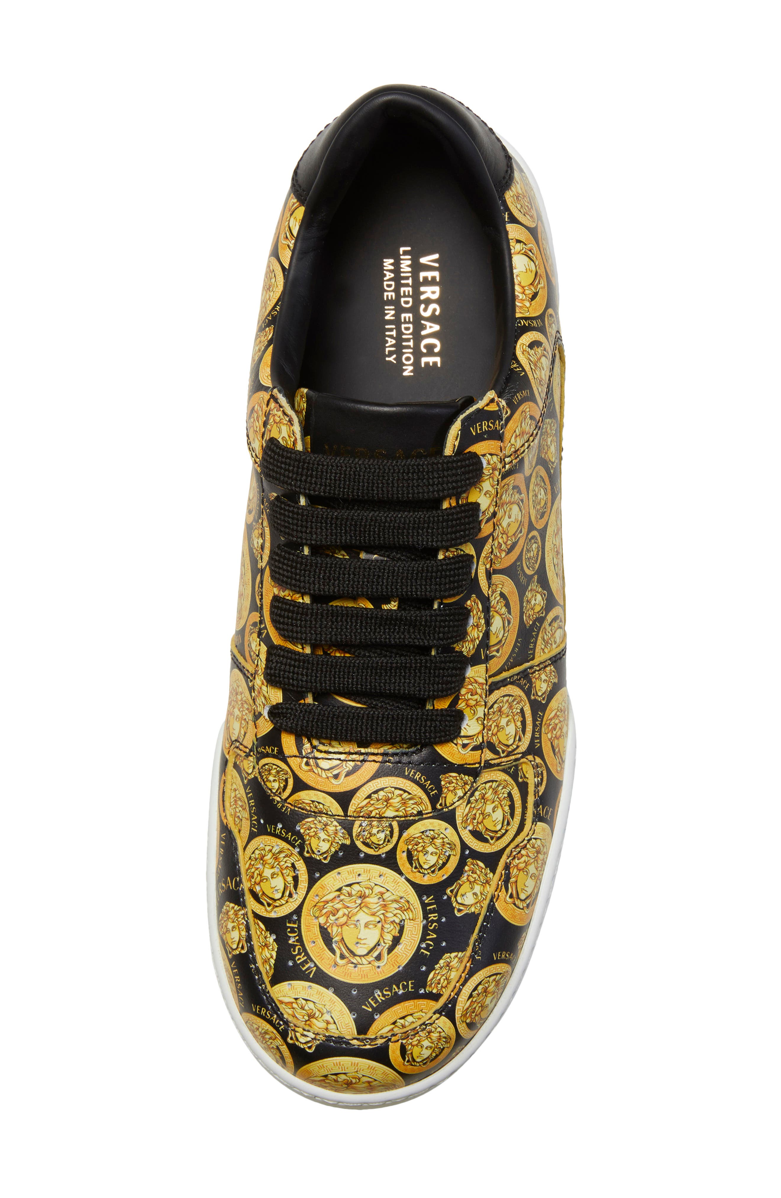 Ilus Medusa Low Top Sneaker, Alternate, color, BLACK/ GOLD