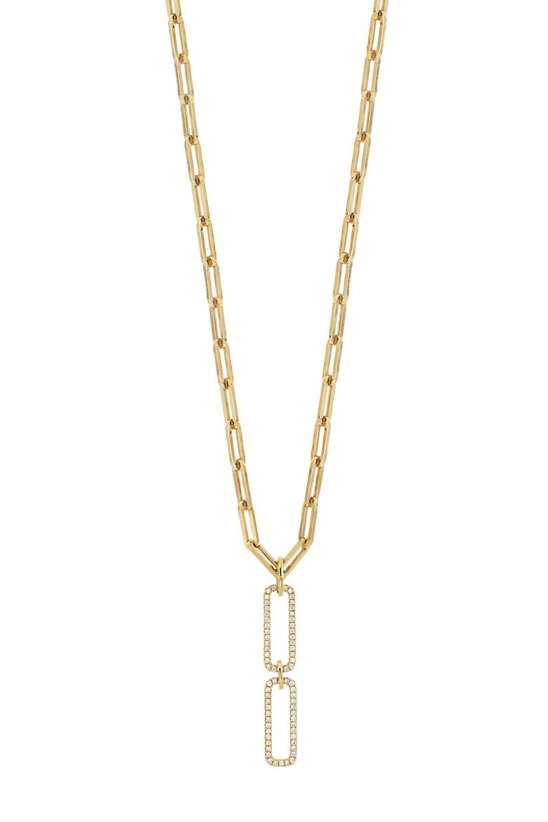 Varda Pavé Diamond Double Link Necklace (Nordstrom Exclusive), Main, color, 18KY