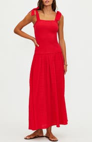 Beach Riot Isadora Smocked Cover-Up Maxi Dress