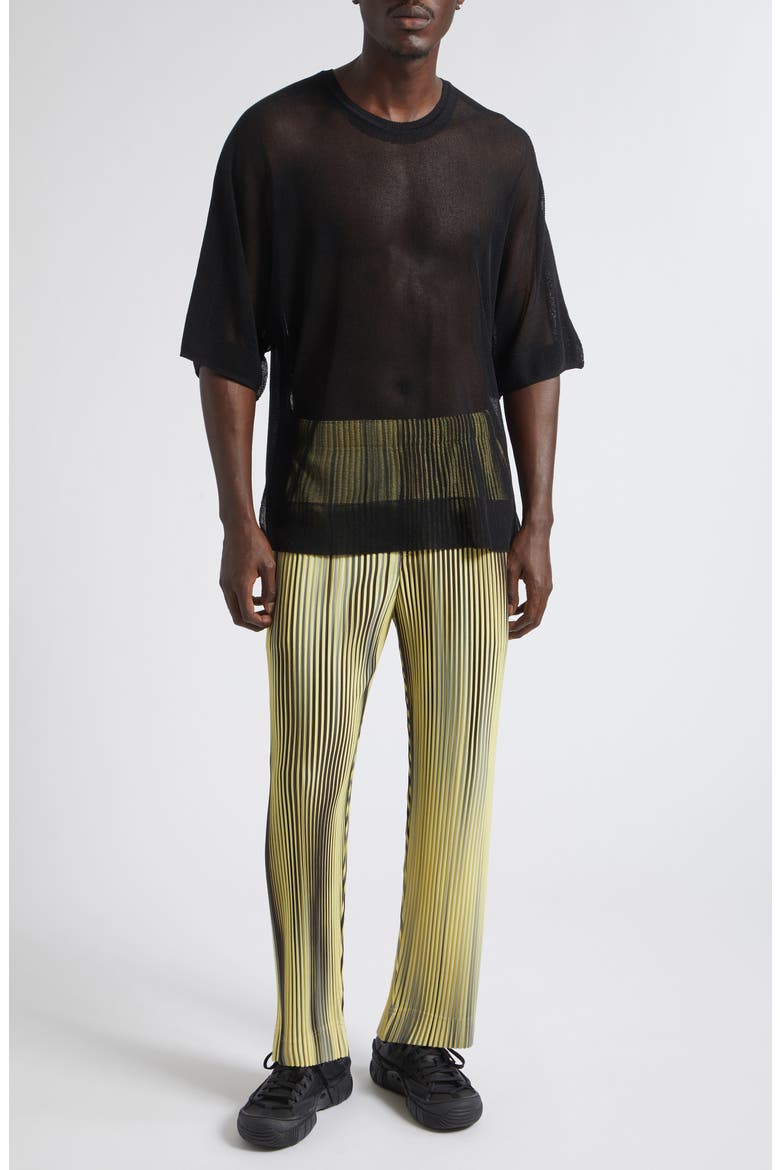 Blend of Lights Pleated Crop Pants, Alternate, color, YELLOW