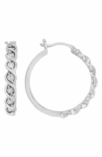 Diamond Hoop Earrings