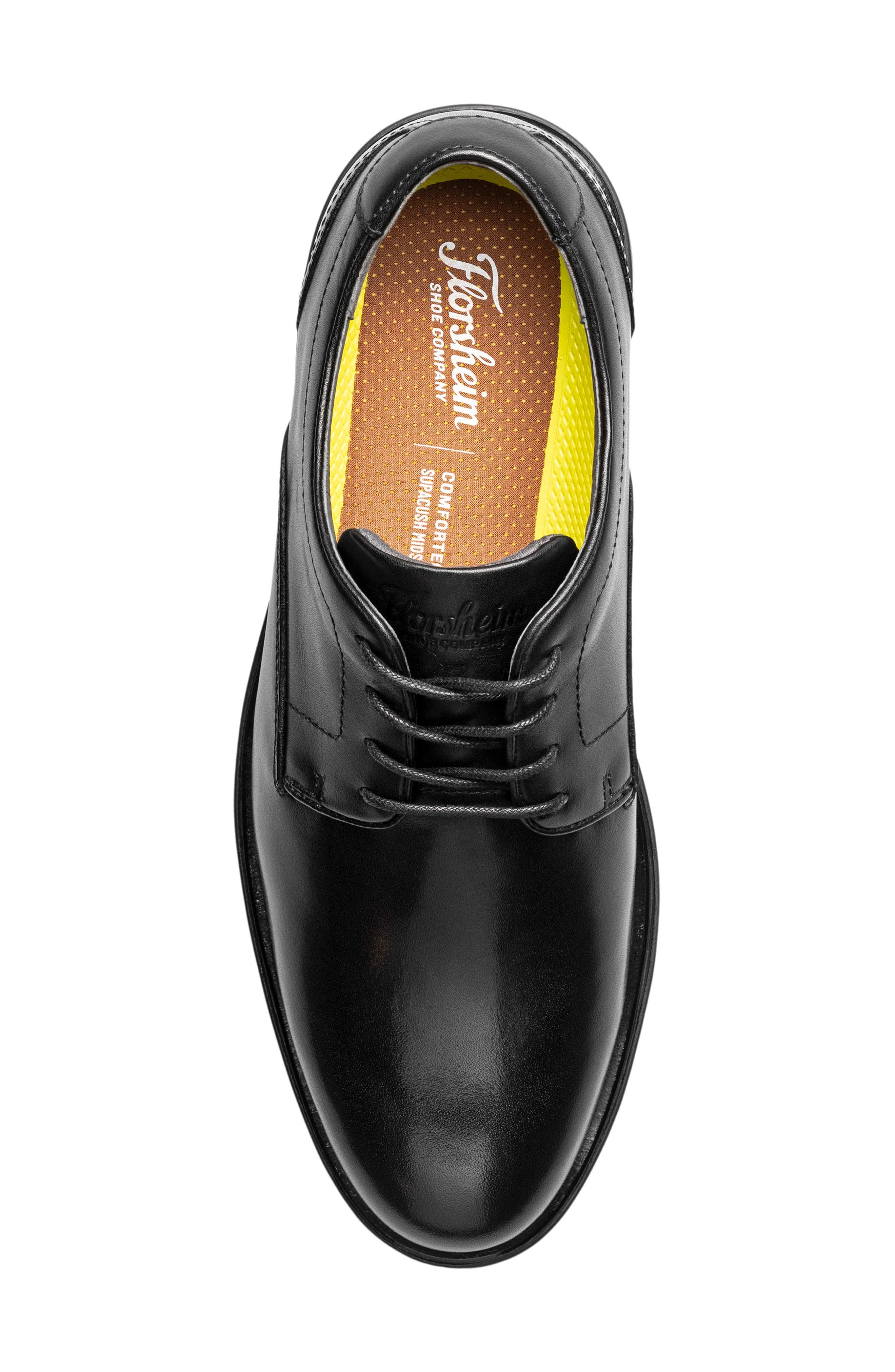 Avenue Leather Plain Toe Oxford, Alternate, color, BLACK