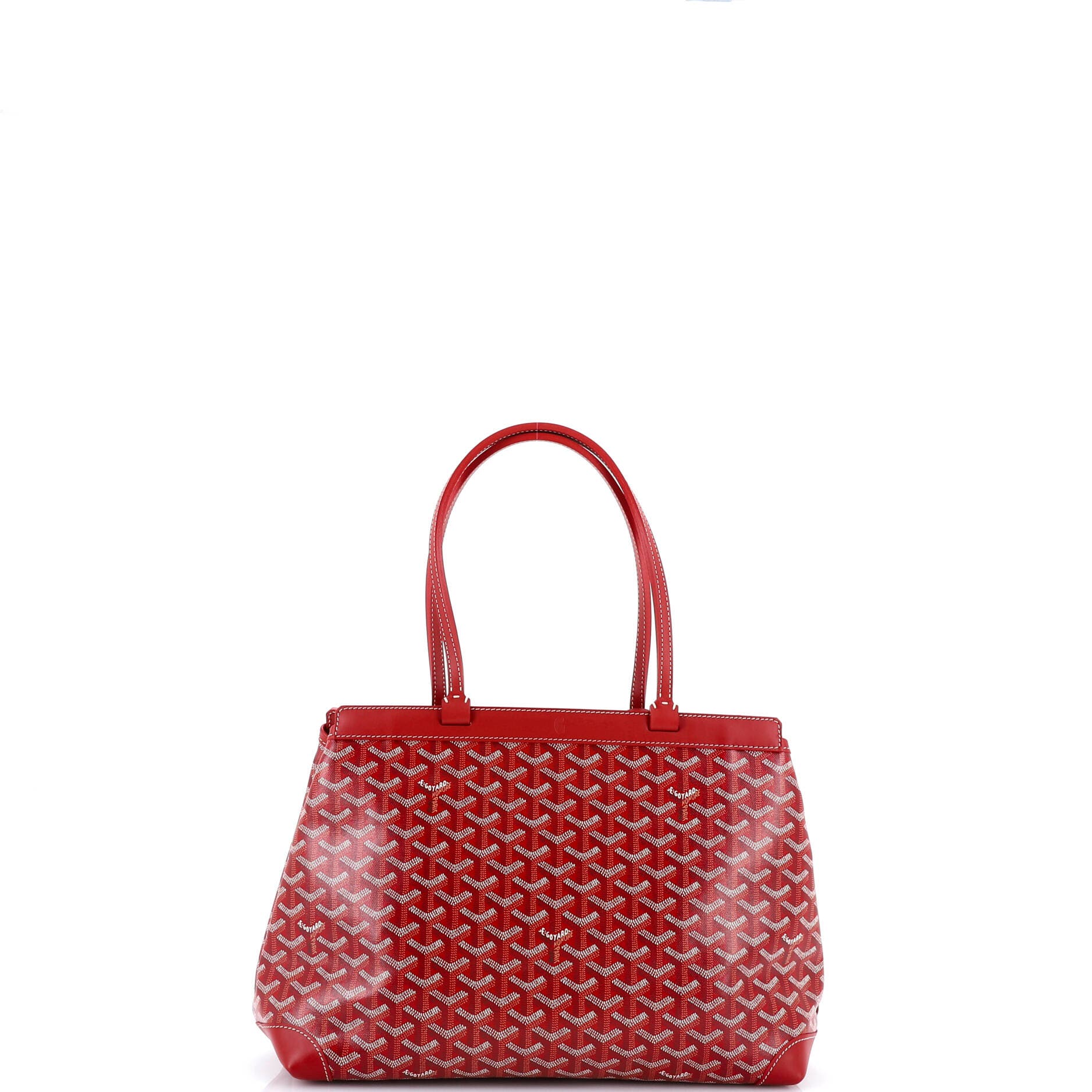 Pre-Owned Goyard Bellechasse Bag Coated Canvas PM, Alternate, color, Red