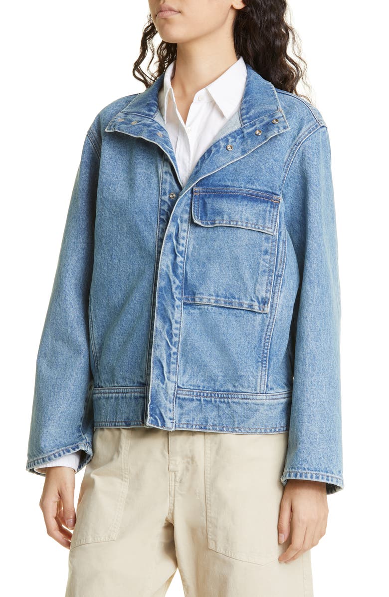 Nili Lotan Marilou Denim Jacket, Alternate, color, 