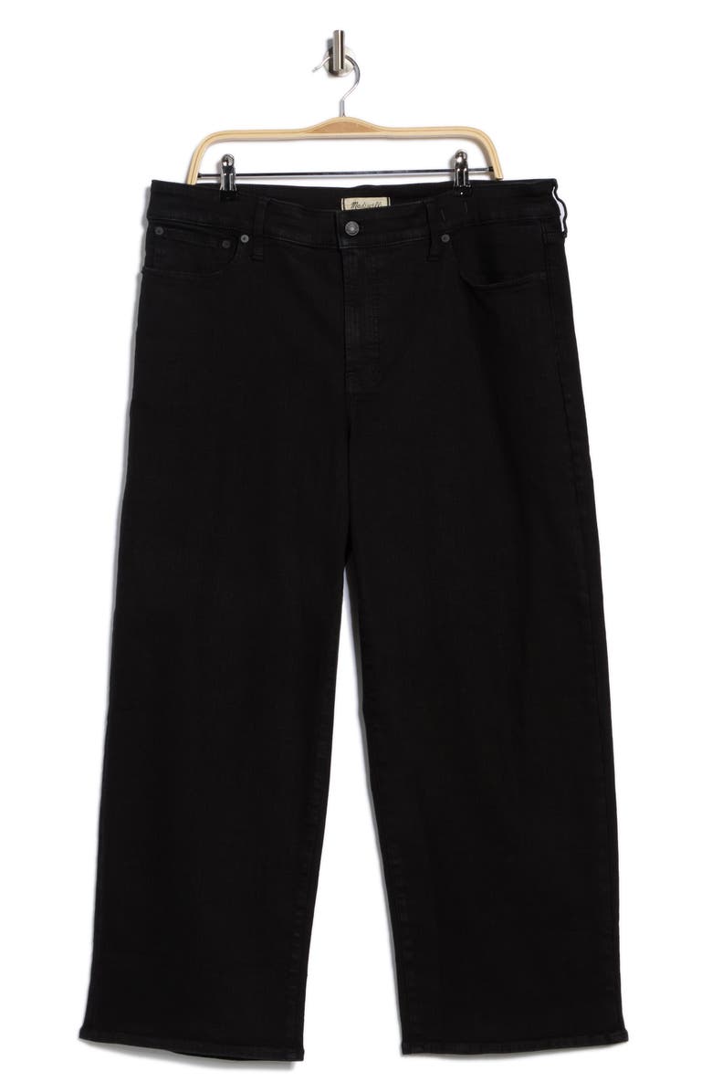 Madewell The Perfect Vintage High Waist Wide Leg Jeans, Alternate, color, Black Rinse Wash