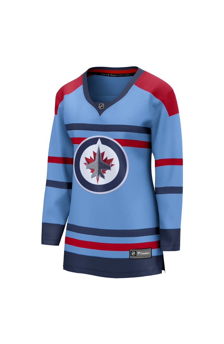 FANATICS Women
s Fanatics Branded  Light Blue Winnipeg Jets Anniversary Premier Breakaway Jersey, Alternate, color, Light Blue