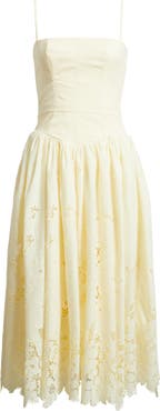 HOUSE OF CB Ysabella Lace Skirt Stretch Cotton Cocktail Dress