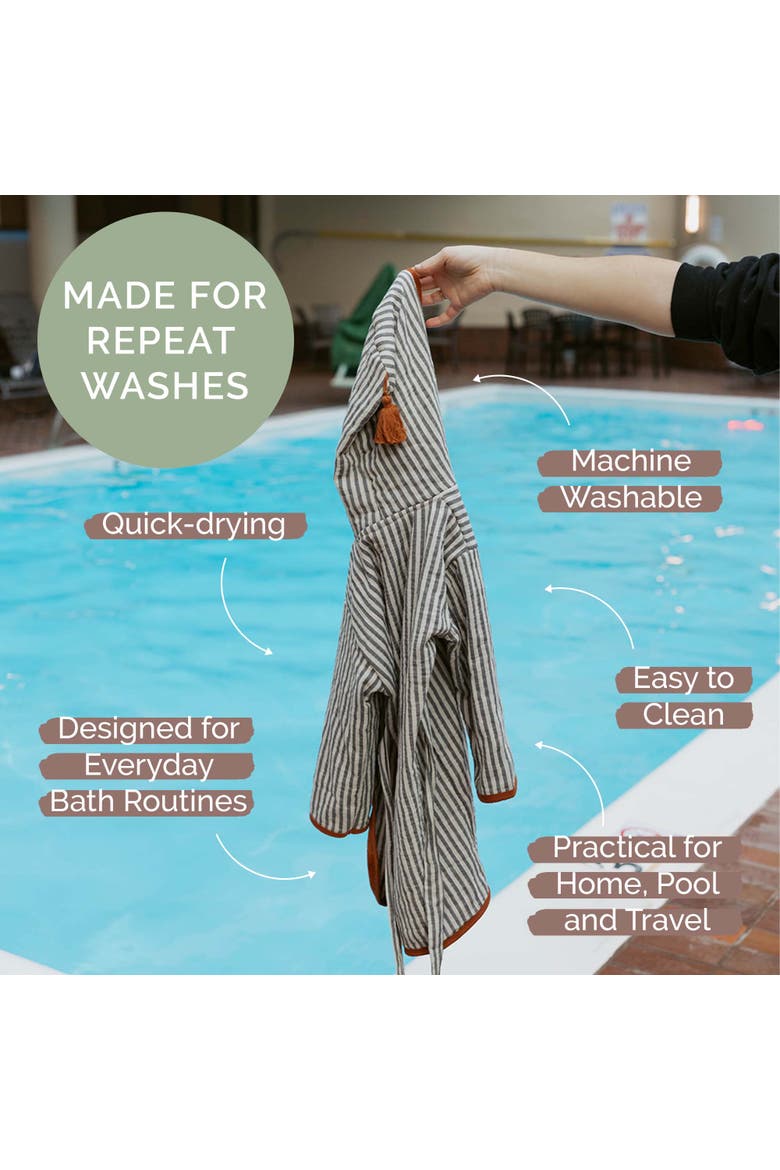 Toddler & Kids Bath Robe and Swimsuit Cover Up, Alternate, color, Stormy Blue Checker