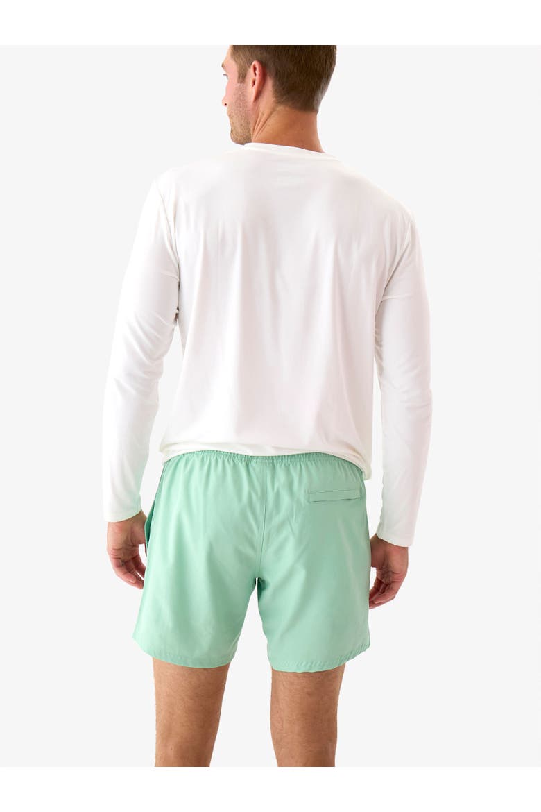 Men's UPF50+ Color Changing Performance Hybrid Swim Trunks, Alternate, color, Sage Mallards