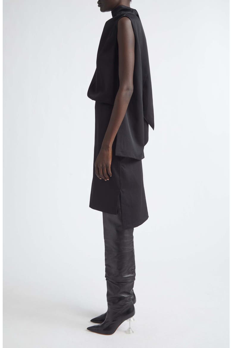 Noa Mock Neck Sleeveless Blouson Dress, Alternate, color, BLACK