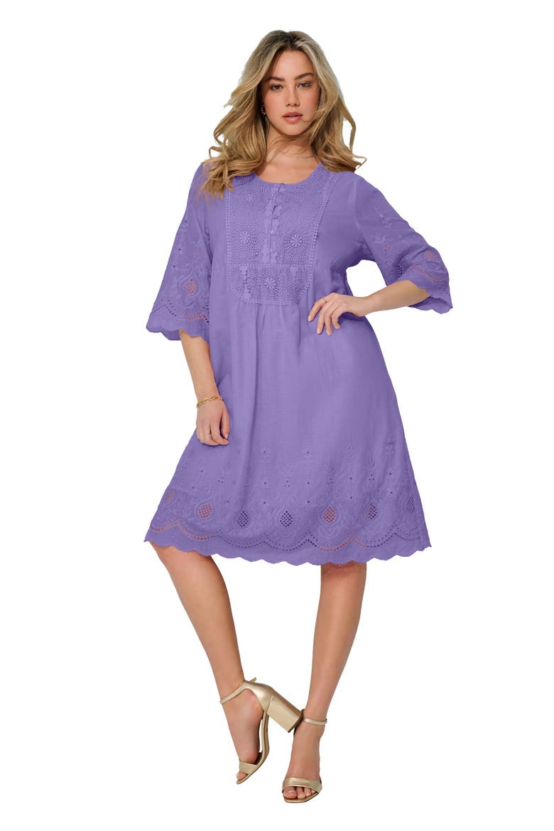 Cotton Lace Dress, Main, color, VINTAGE LAVENDER