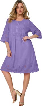 Roaman's Cotton Lace Dress