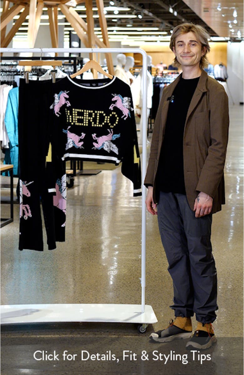 Weirdos Unite Pegasus Jacquard Sweater & Wide Leg Pants Set, sales video thumbnail