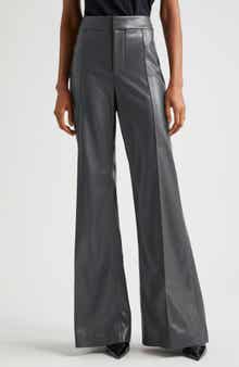 Dylan High Waist Faux Leather Flare Leg Pants