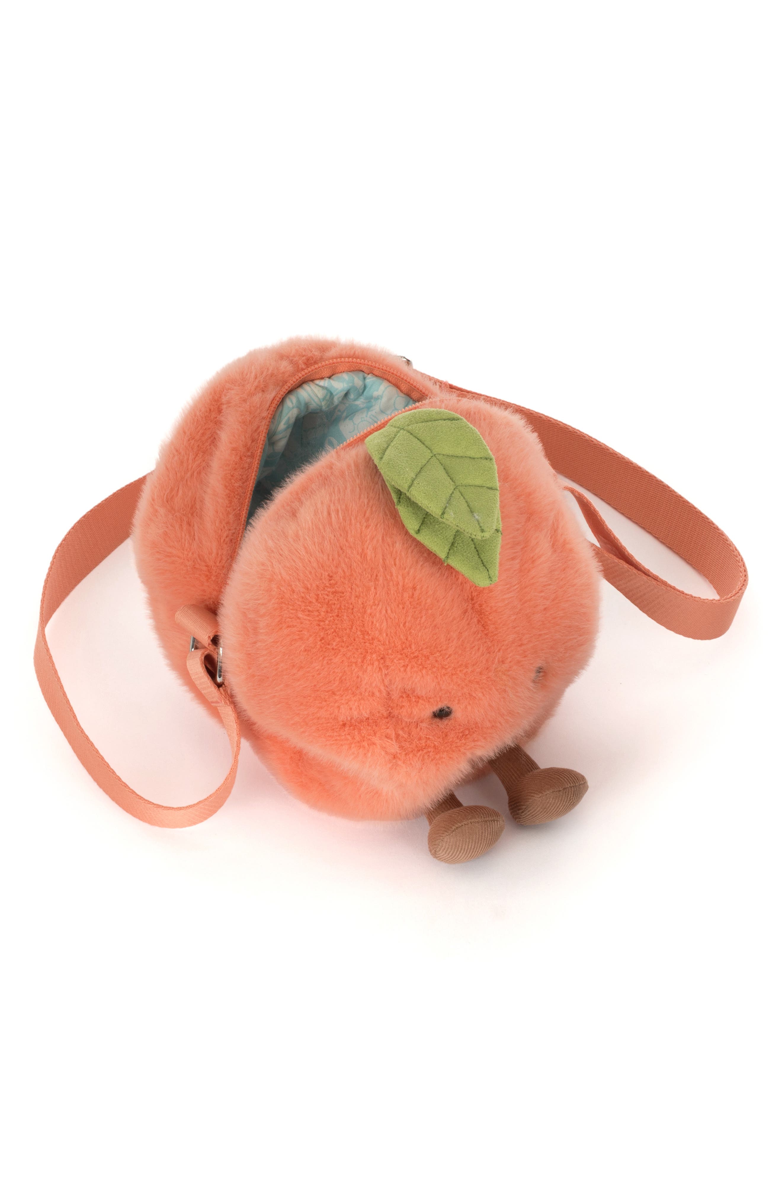 Amuseables Peach Plushie Shoulder Bag, Alternate, color, ORANGE