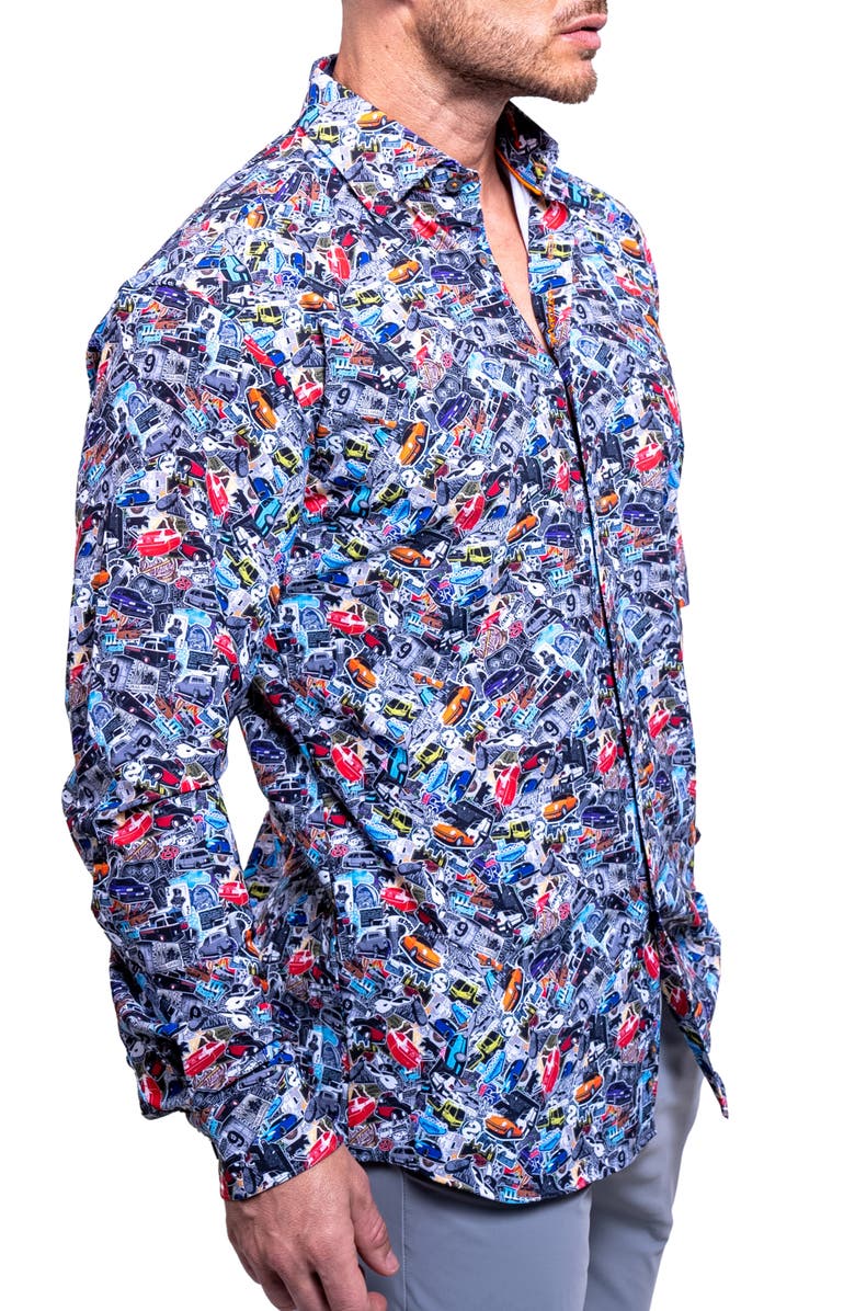 Maceoo Fibonacci Resistance Contemporary Fit Button-Up Shirt, Alternate, color, 