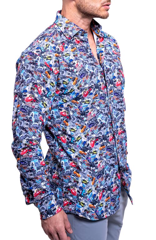 Maceoo Fibonacci Resistance Contemporary Fit Button-up Shirt In Multi