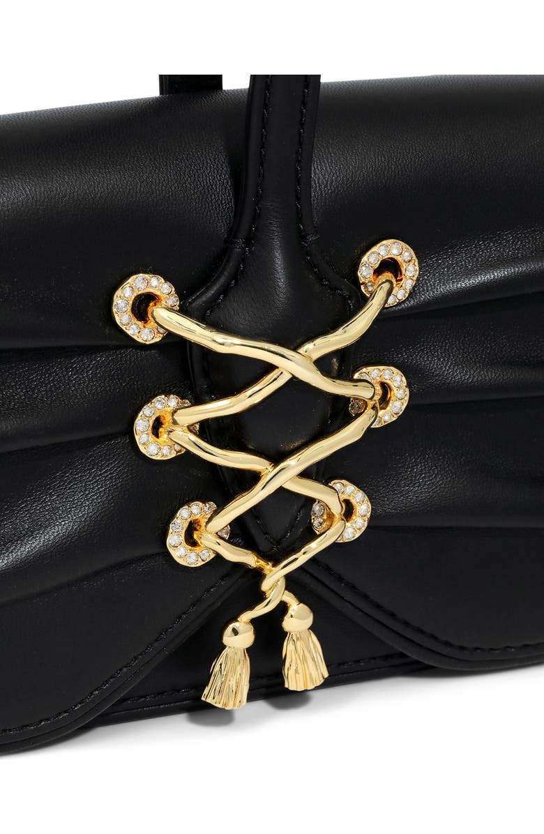 Alexis Bittar Lace-Up Wristlet, Alternate, color, Black