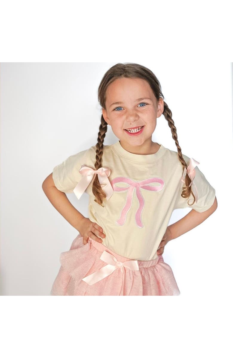 Sweet Wink Bow Patch Short Sleeve T-Shirt, Alternate, color, 