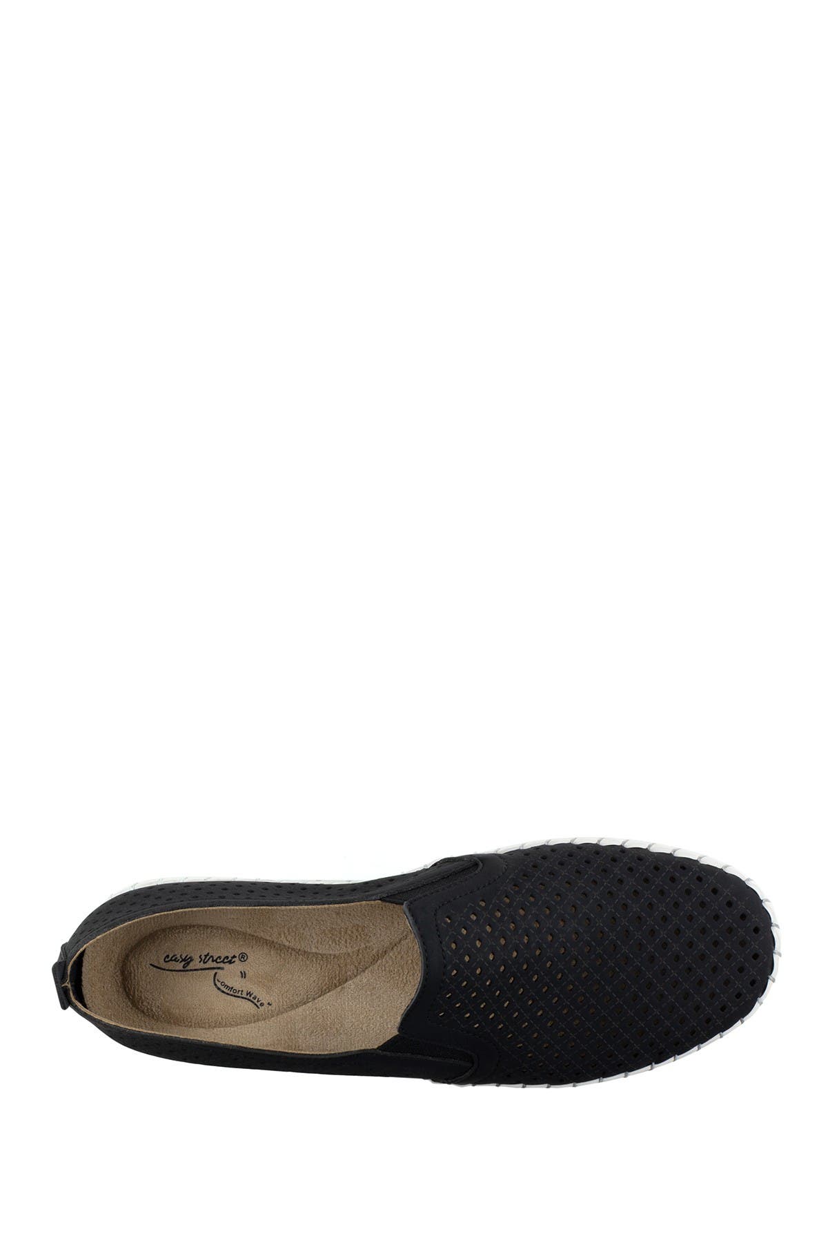 EASY STREET Fresh Perforated Slip-On Sandal - Multiple Widths Available, Alternate, color, Black