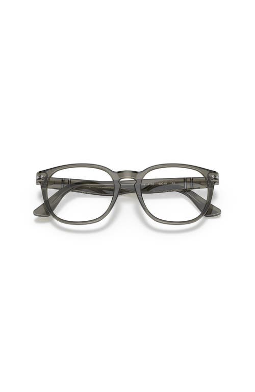 Persol 52mm Round Optical Glasses In Black