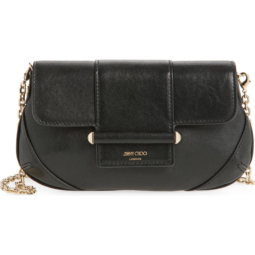 Jimmy Choo Small Bar Shoulder Bag In Black