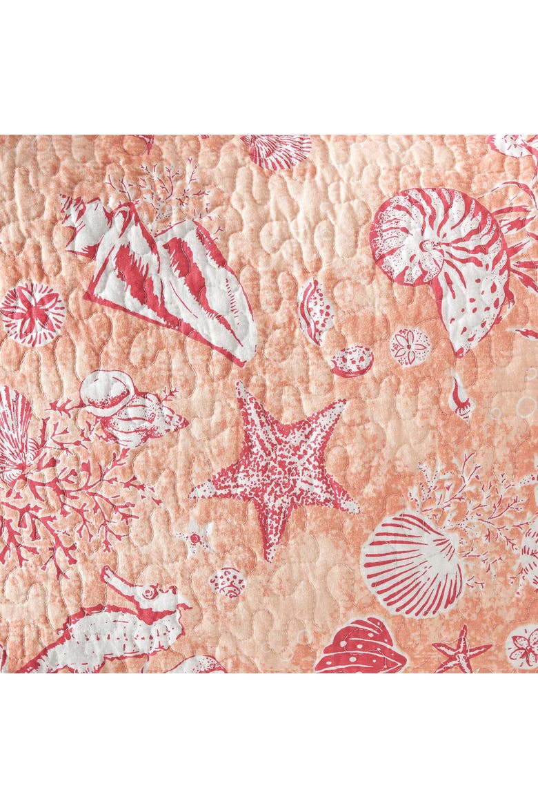 Lagoon Peach Cotton Quilt Set  - Reversible and Machine Washable, Alternate, color, Pink