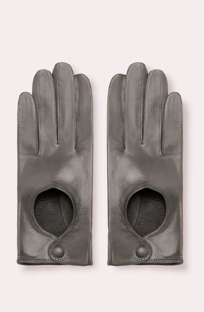 Seymoure Women
s Leather Driving Gloves, Main, color, French Gray