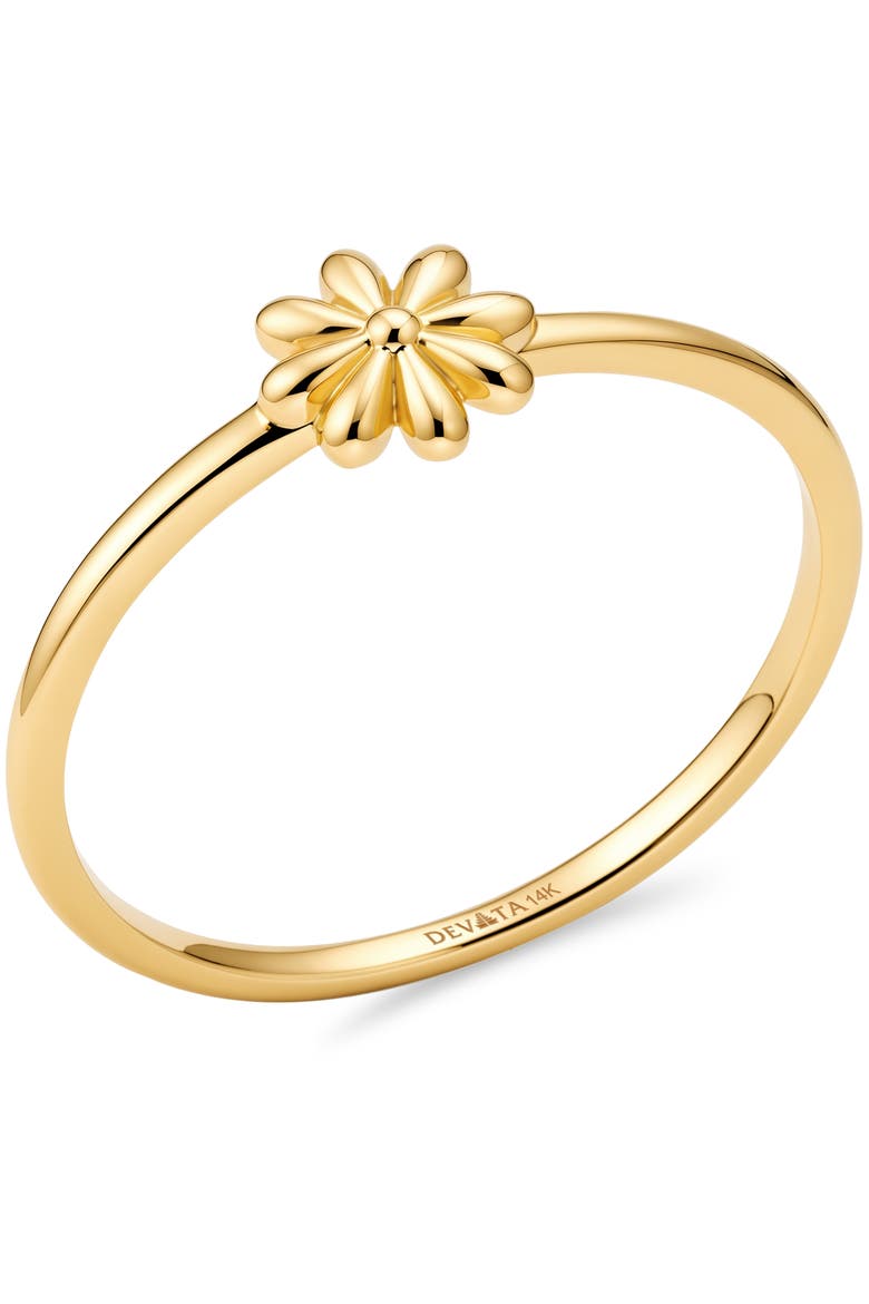 Daisy Flower Ring in 14K Gold, 6mm, Alternate, color, Gold