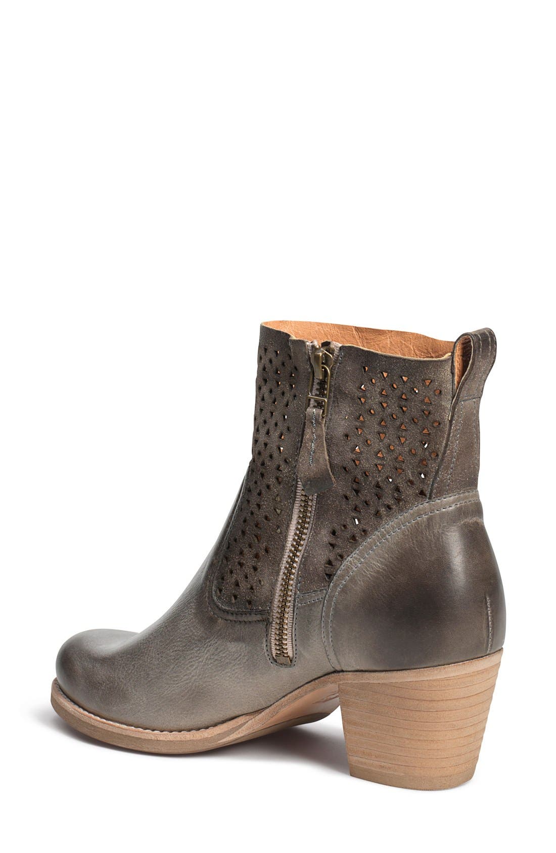 'Paige' Cutout Shaft Bootie, Alternate, color, CHARCOAL