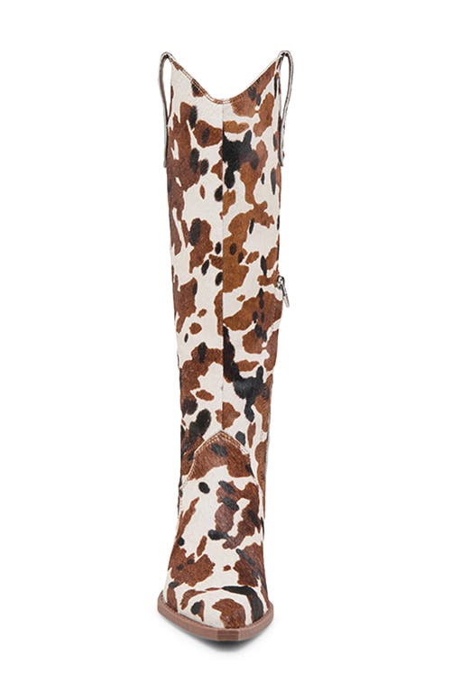 Dolce Vita Regy Genuine Calf Hair Western Boot In Animal Print