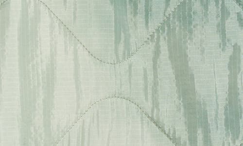 The Great . The Quilted Liner Jacket In Mottled Green