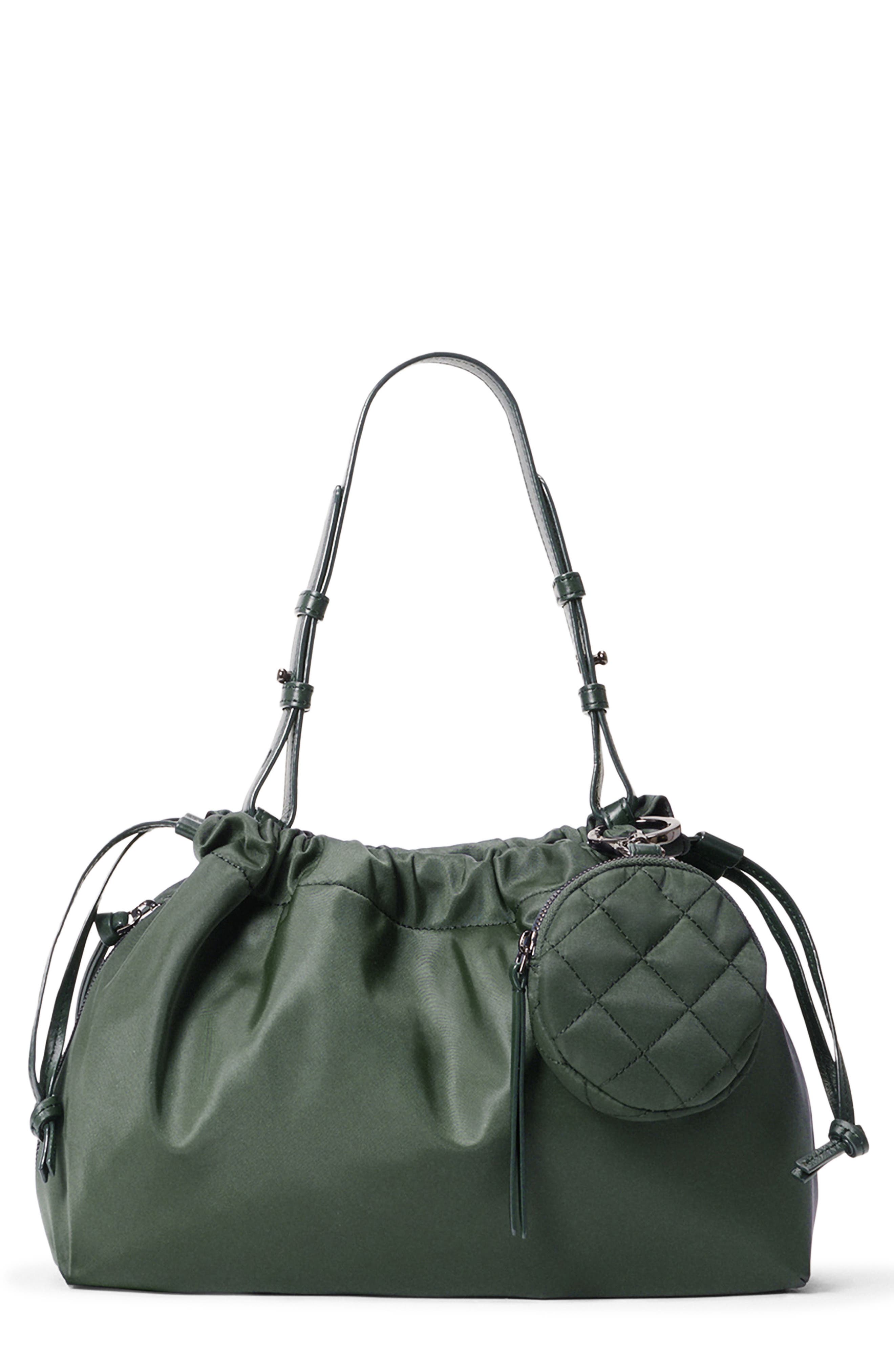Small Waverly Leather-Trimmed Shoulder Bag, Main, color, JUNIPER