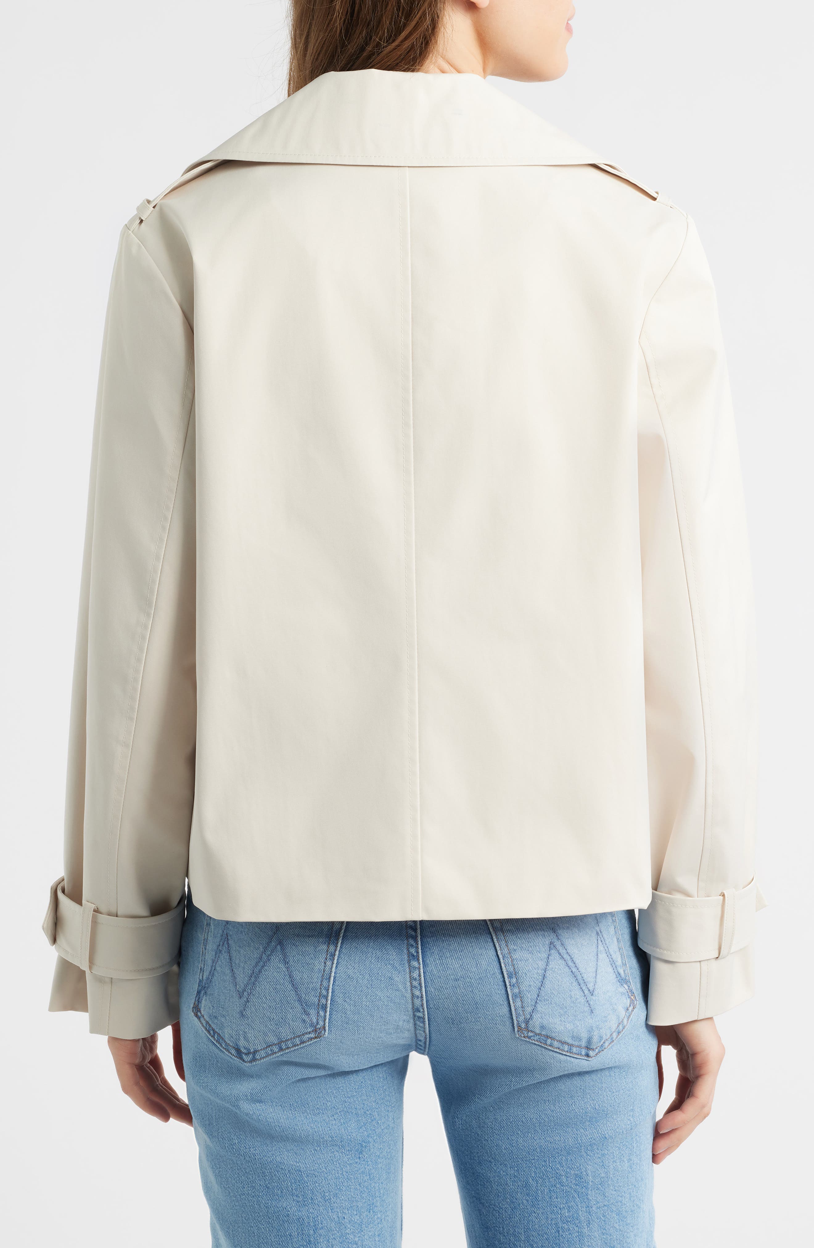Floral Lining Short Trench Coat - image 4