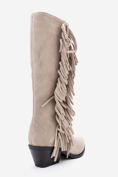 Forever & Always Shoes Orlo Leather Fringed Western Boot In Brown